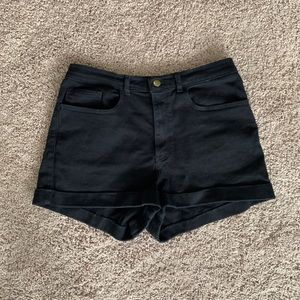 Black High Waisted American Apparel Shorts